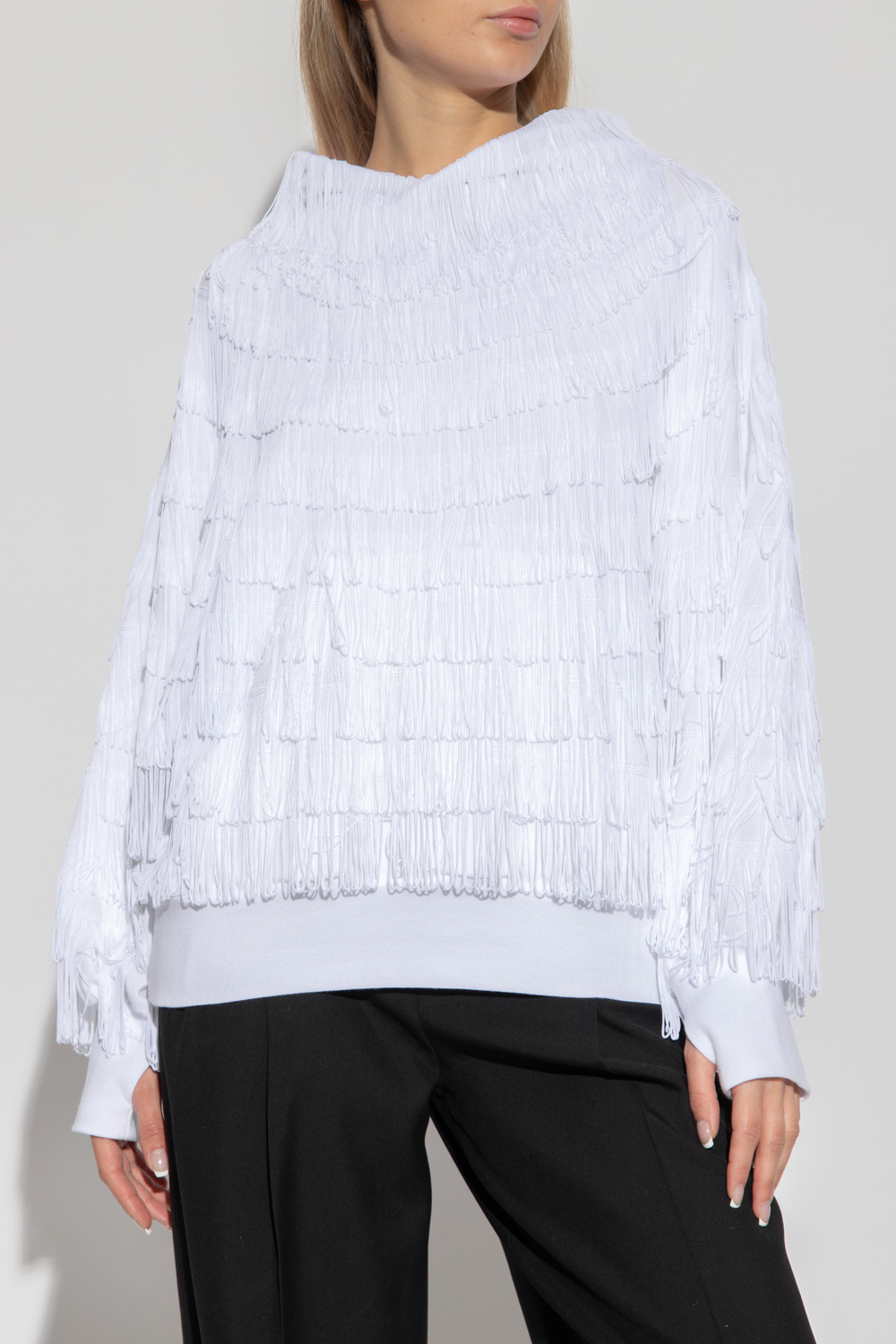 Msgm hotsell fringe sweatshirt